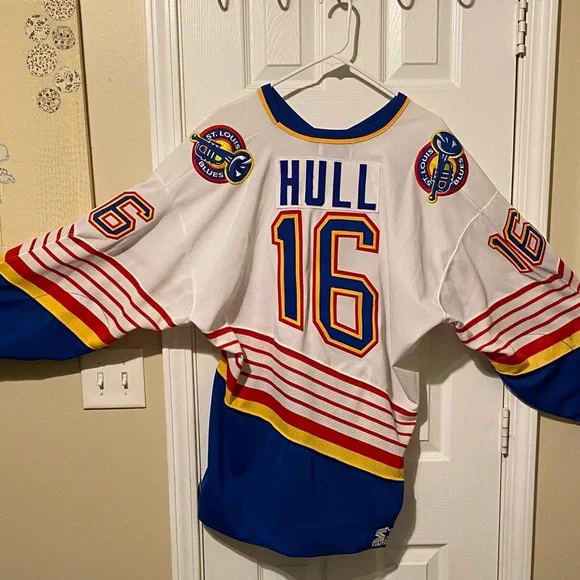 STARTER Vintage White and Blue Hull 16 Jersey XL - Picture 1 of 8